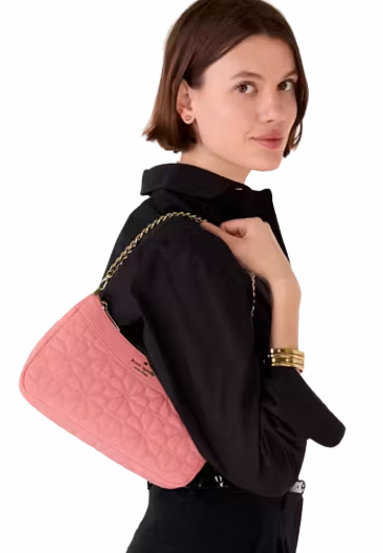 Kate Spade Flower Quilted Convertible Crossbody Bag In Terracotta KK077