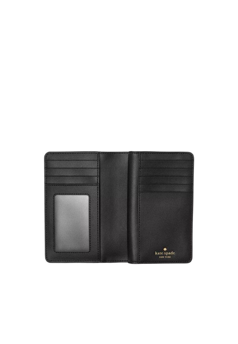 Kate Spade Spade Flower Medium Bifold Wallet In Black KN756