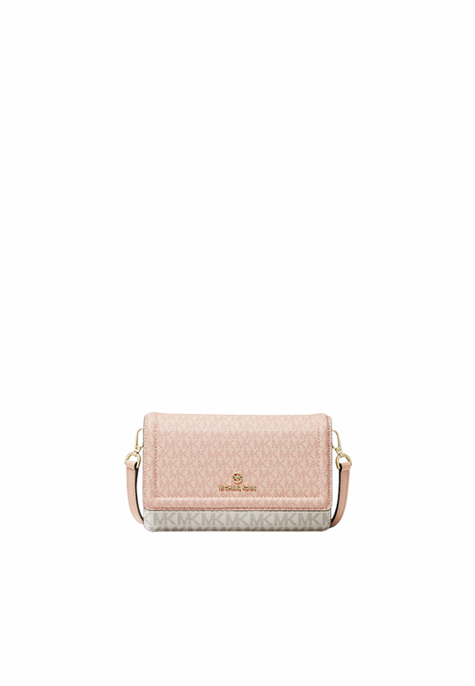 Michael Kors Jet Set Small Two-Tone Logo Smartphone Crossbody Bag In Ballet Multi 32S1GT9C0V