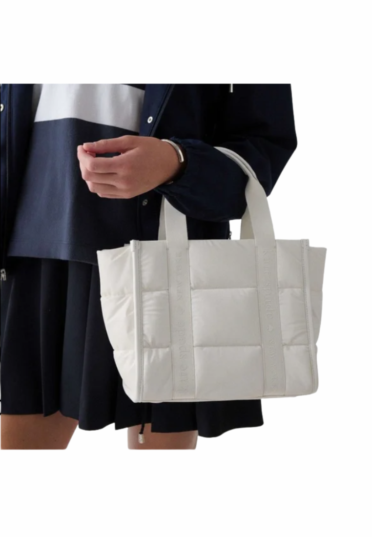 Kate Spade KIP Puffy Mini Tote Bag In Optic White KM668