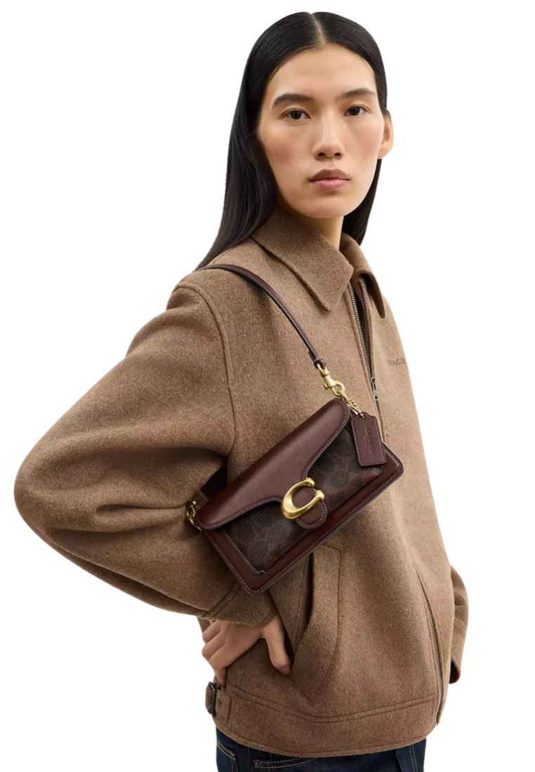 Coach Tabby Shoulder Bag 20 In Signature Canvas In Brass Maple CY200