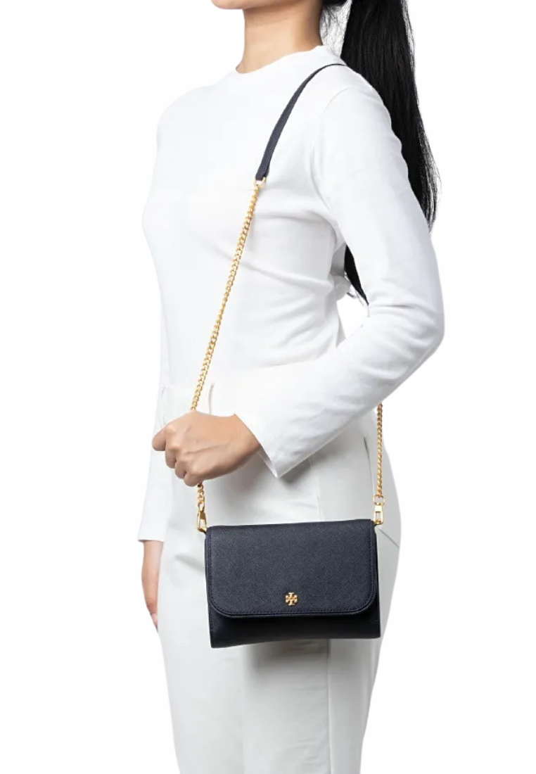 Tory Burch 136093 Emerson Chain Wallet In Black