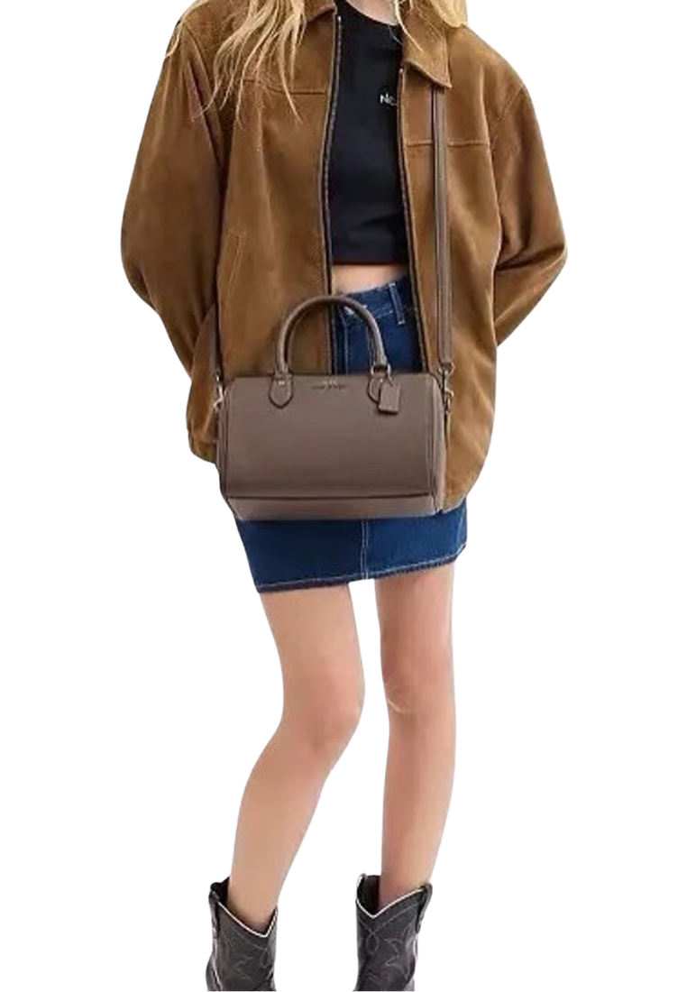 Coach Rowan Satchel Bag In Dark Stone CV962
