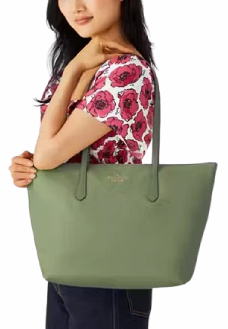 Kate Spade Kitt Nylon Tote Bag In Cedar Stand KC455