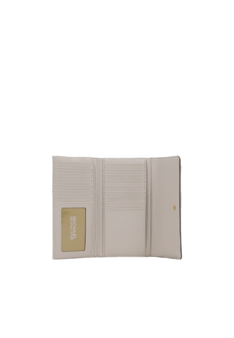 Michael Kors Jet Set Travel Soft Quilted Leather Large Trifold Wallet In Light Cream 35R4GTVF9V