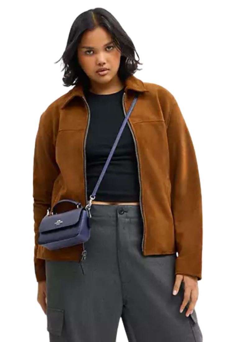 Coach Mini Josie Top Handle In Signature Canvas In Blue Navy CCK68