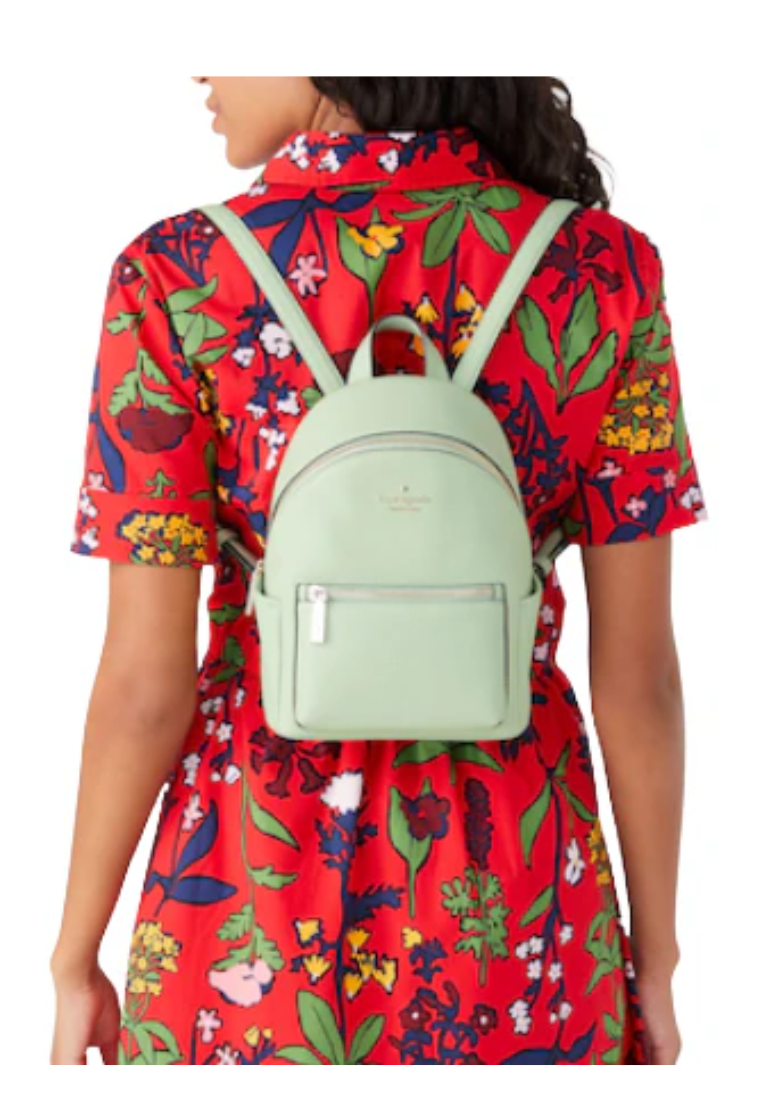 Kate Spade Leila Pebbled Leather Mini Dome Backpack In Beach Glass KB650