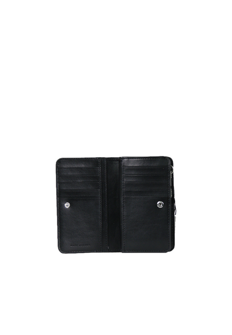 Marc Jacobs Topstitched Compact Zip Wallet In Rock Grey S104L01SP21
