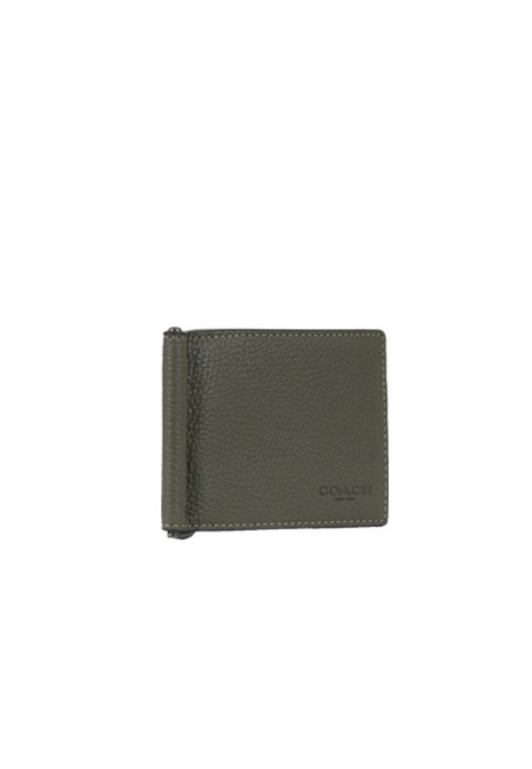 Coach Slim Money Clip Wallet In Olive Drab CH090