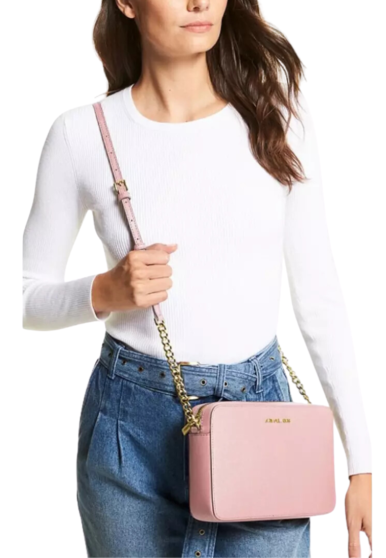 Michael Kors Jet Set Item Crossbody Bag In Powder Blush 35T8GTTC9L