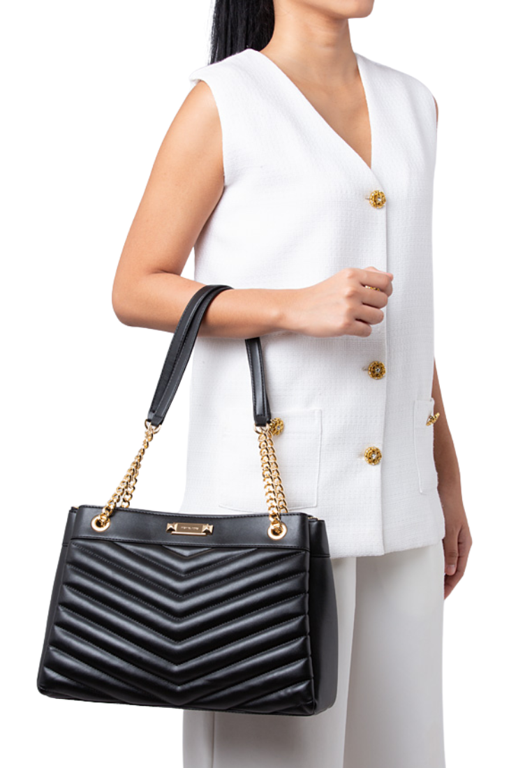 Michael Kors Whitney Medium Quilted Tote Bag In Black 35R4GWHT6U