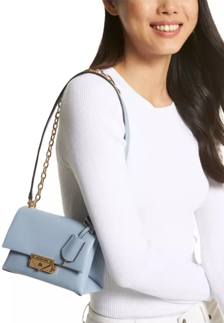 Michael Kors Cece Small Faux Leather Shoulder Bag In Teal 35F3S0EC5O