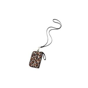 Kate Spade Chelsea Leopard Card Case Lanyard In Brown Multi KH754