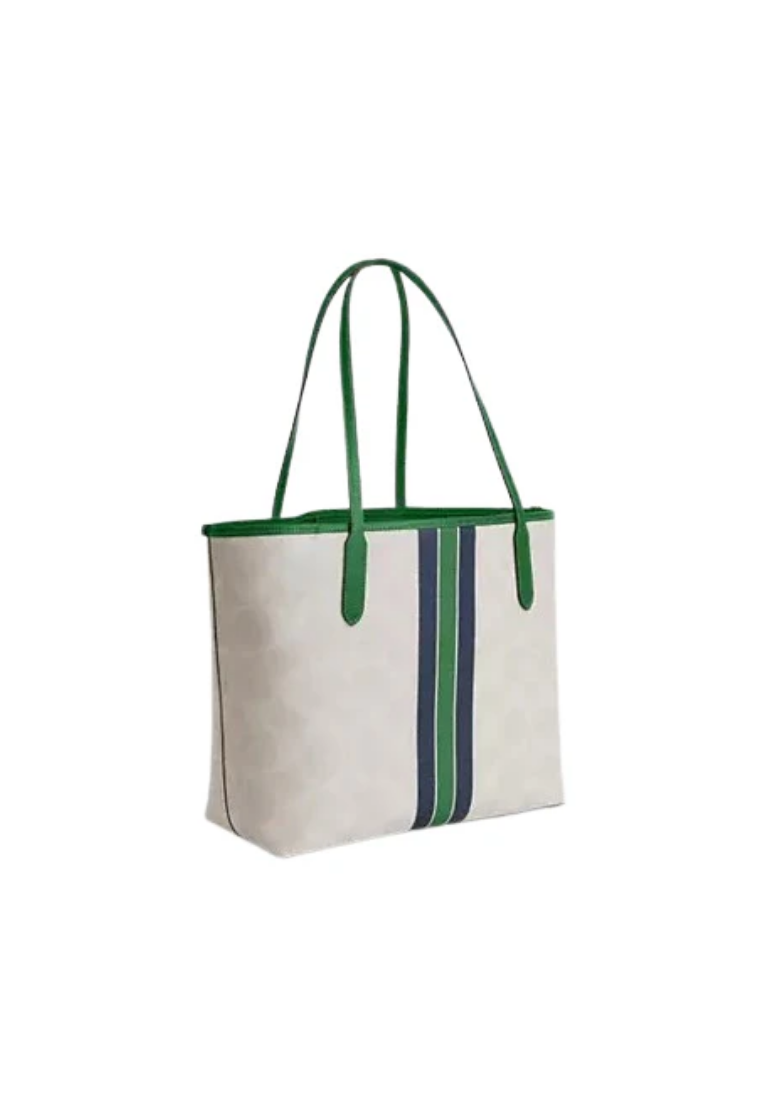 ( PREORDER ) Coach City In Signature Canvas With Coach Graphic Tote Bag In Chalk Kelly Multi CBI79