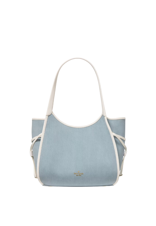 ( PREORDER ) Kate Spade Stash Denim Carryall Bag In Blue Multicolor KO138