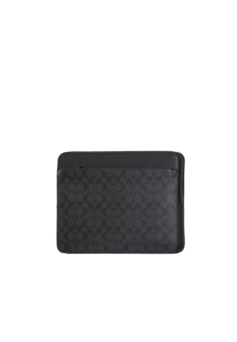 Coach Laptop Bag In Black Oxblood 66552
