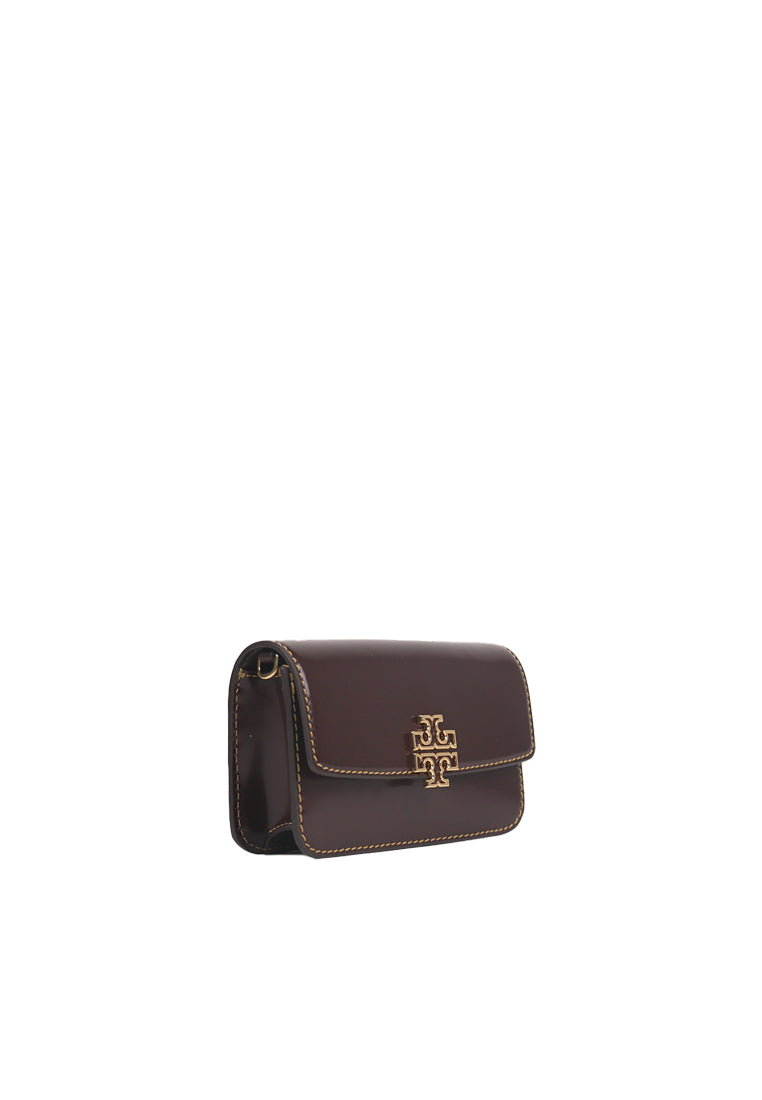Tory Burch Britten Chain Wallet Crossbody Bag In Tempranillo 141071