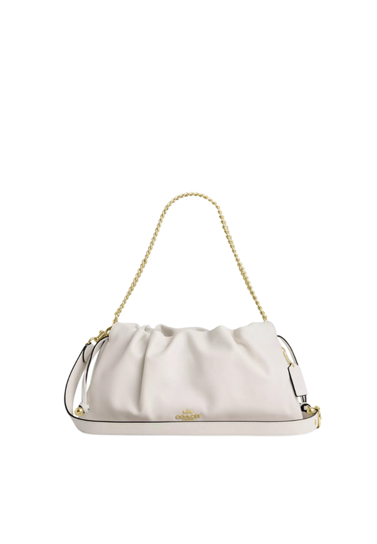 ( PREORDER ) Coach Faye Large Shoulder Bag In Gold Chalk CCE68
