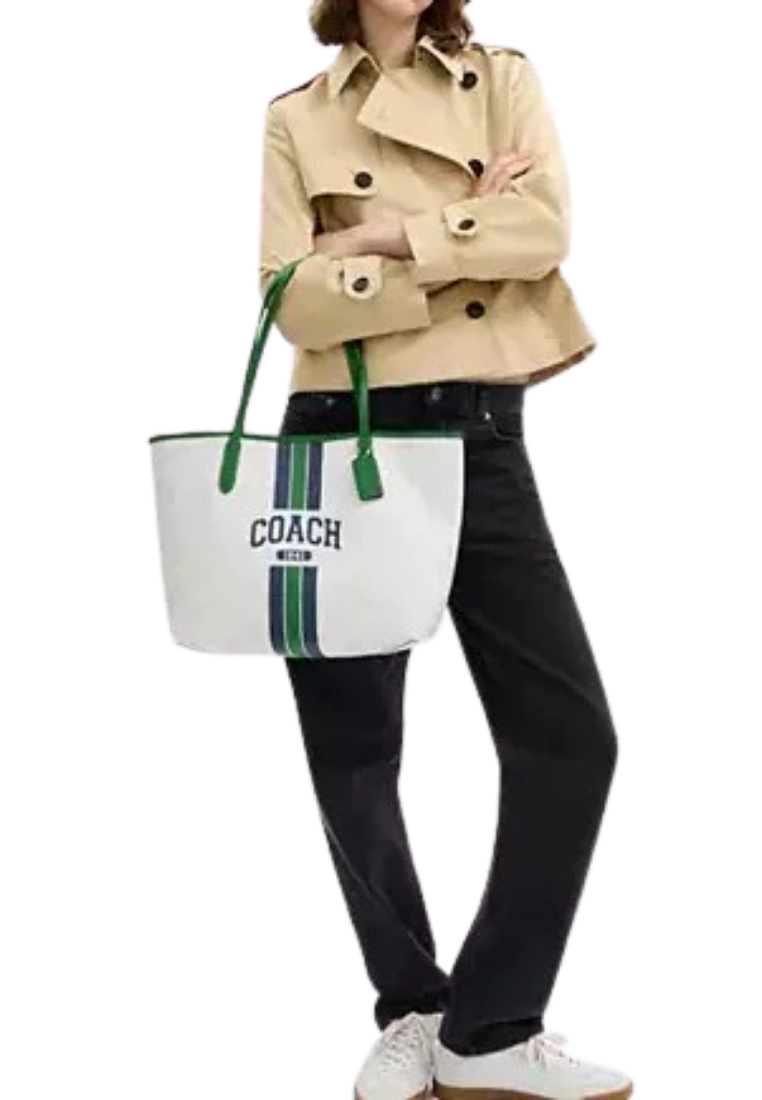 ( PREORDER ) Coach City In Signature Canvas With Coach Graphic Tote Bag In Chalk Kelly Multi CBI79