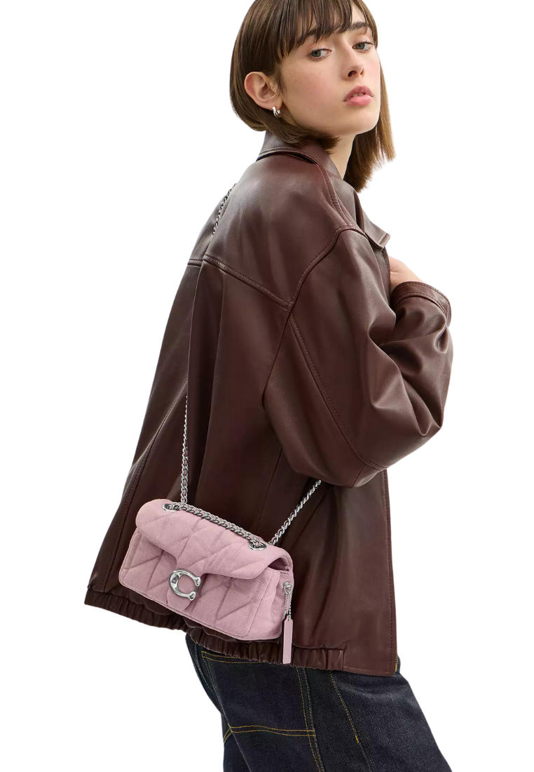 ( PREORDER ) Coach Tabby 20 With Quilting Shoulder Bag In Silver Ballerina CBG33