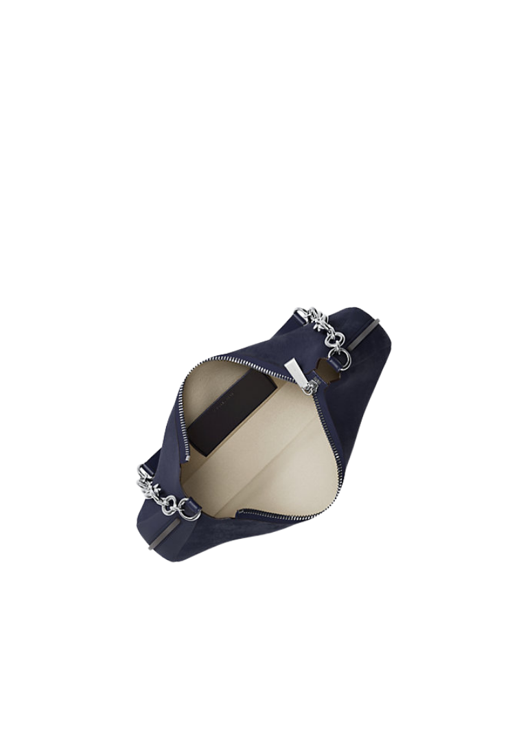 ( PREORDER ) Michael Kors Nolita Medium Nubuck Chain Pochette In Dress Blues 32R6SY5W6L