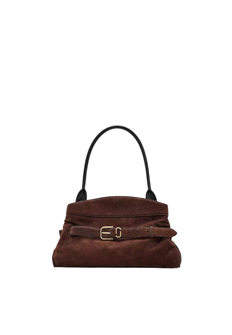 ( PREORDER ) Marc Jacobs The Suede Dakota Satchel Bag In Dark Brown 2F5HSC009H01