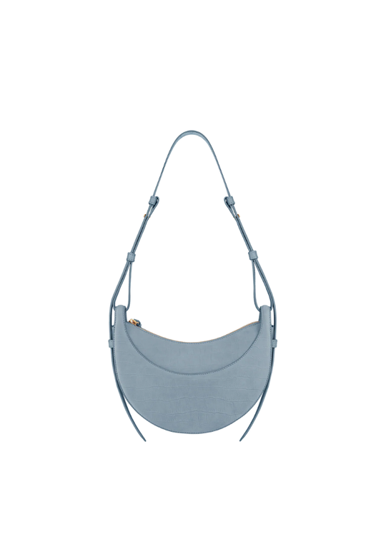 ( PREORDER ) Polene Numero Dix Crossbody Bag In Crocodile Nubuck Polar