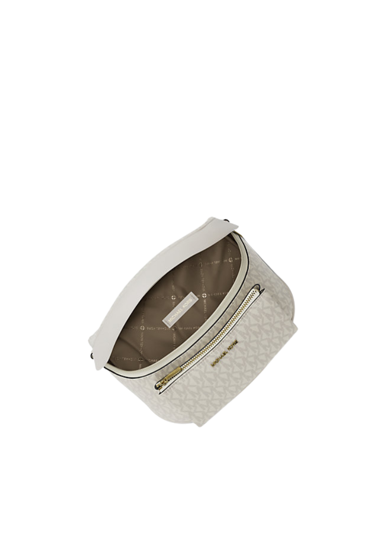 ( PREORDER ) Michael Kors Slater Medium Signature Logo Sling Pack In Light Cream Multi 35F5G04M6B