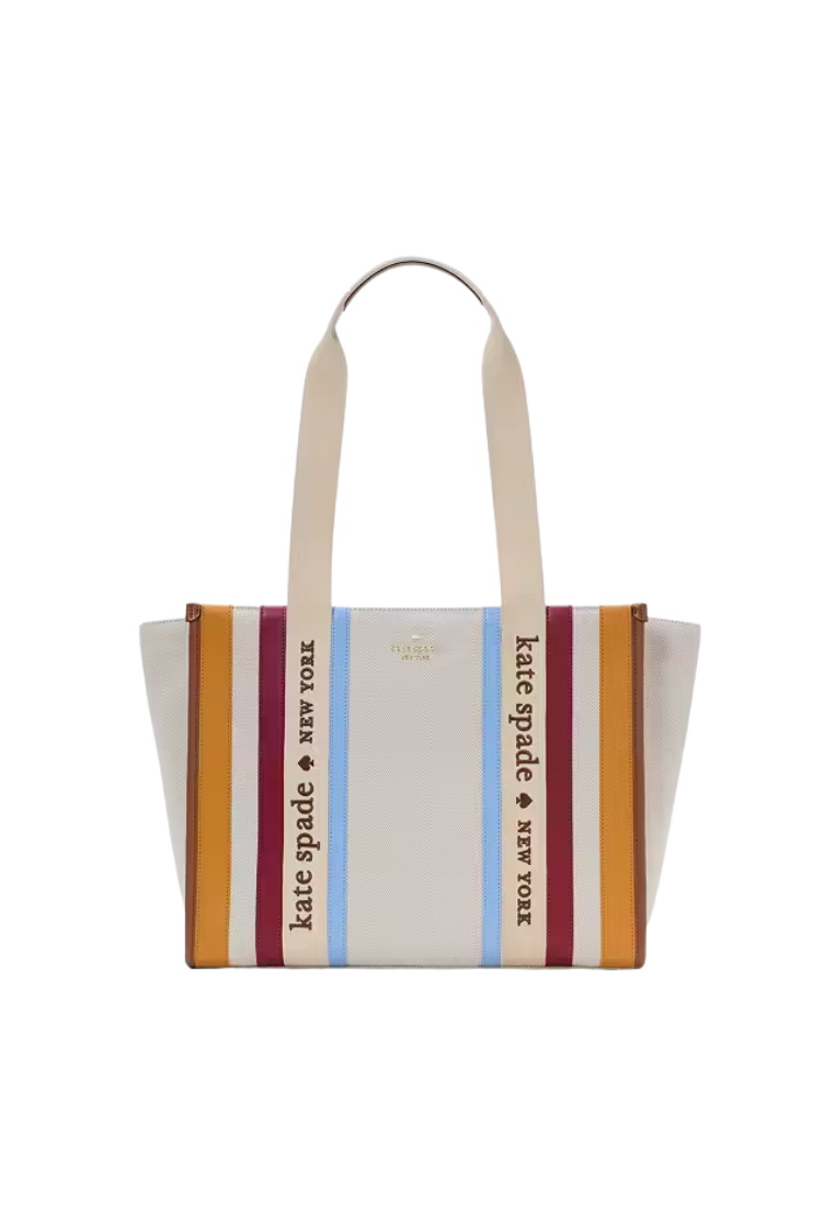 ( PREORDER ) Kate Spade Kip Stripe Large Tote Bag In Multi KL844