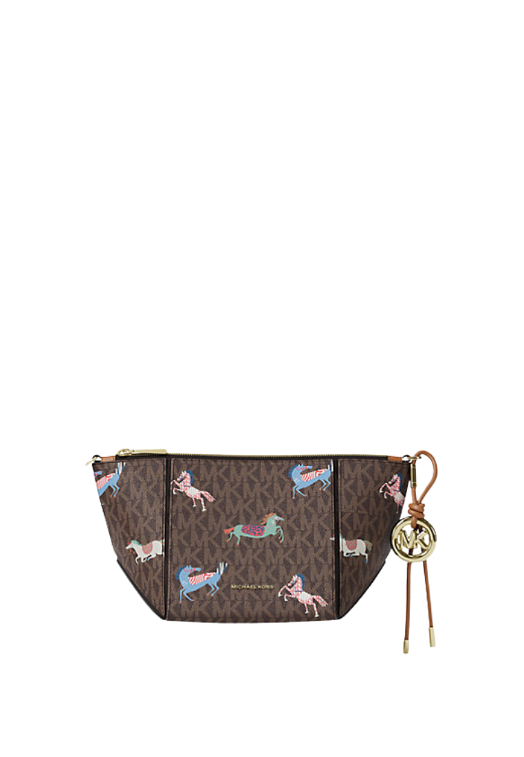 ( PREORDER ) Michael Kors Jordi Small Signature Logo Convertible Crossbody Bag In Brown Acorn 32R6G9JC1U