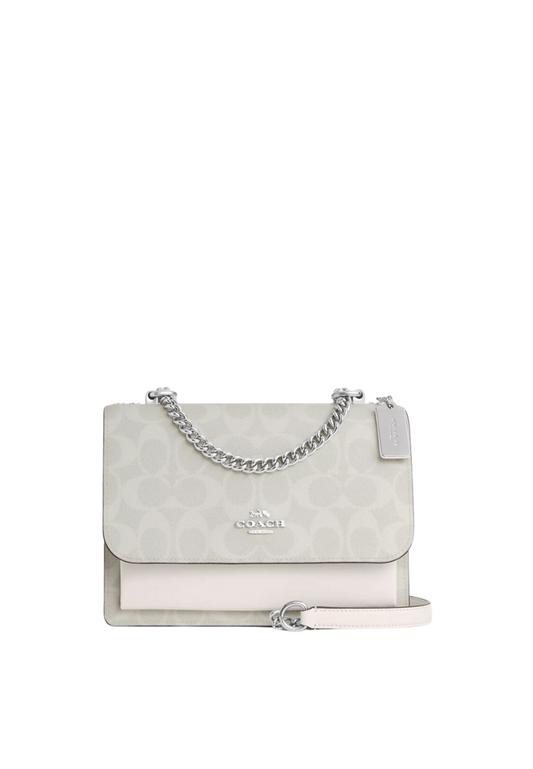 Coach Klare Shoulder Bag In Signature Canvas In Glacierwhite CP078