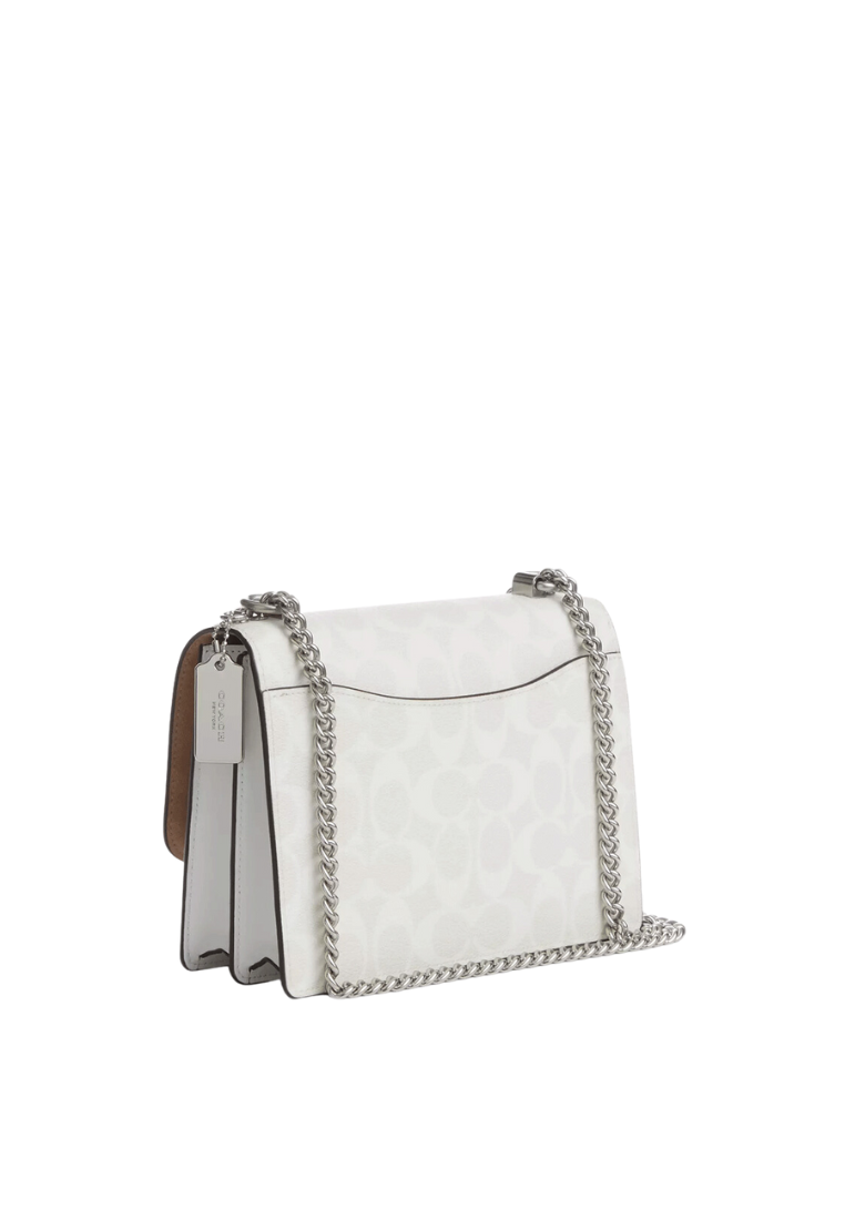 Coach Klare Shoulder Bag In Signature Canvas In Glacierwhite CP078