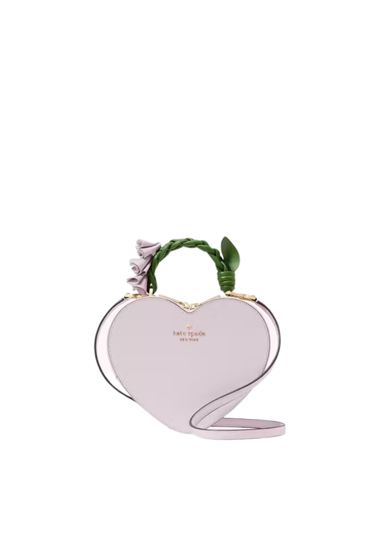 ( PREORDER ) Kate Spade Love Shack Flora Heart Crossbody Bag In Pale Amethys KL038