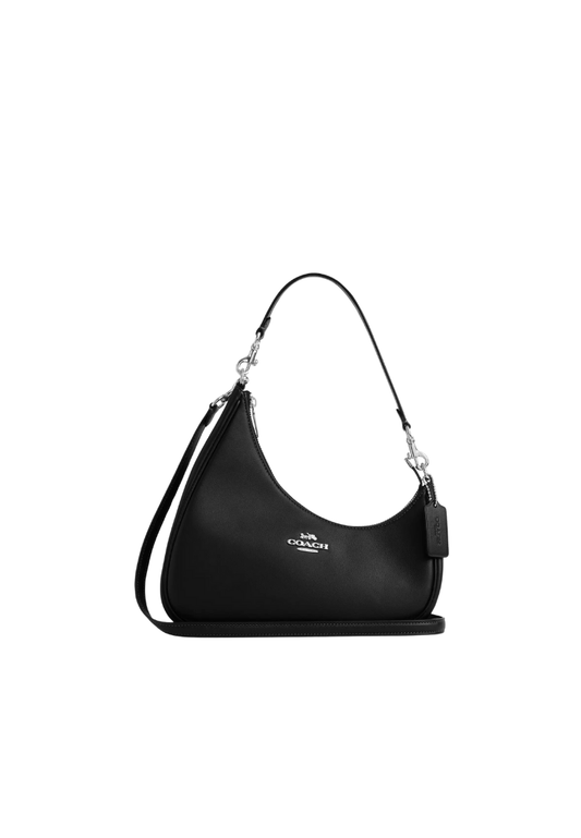 ( PREORDER ) Coach Twisted Teri Shoulder Bag In Silver Black CBI01