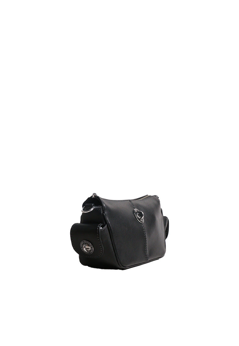 Marc Jacobs Signet Turnlock With 2 Pockets Shoulder Bag In Black 4R5HSH013H01