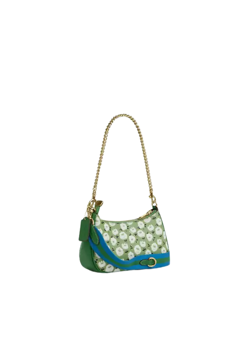 ( PREORDER ) Coach Teri Mini With Floral Print Crossbody Bag In Kelly Multi CBG84