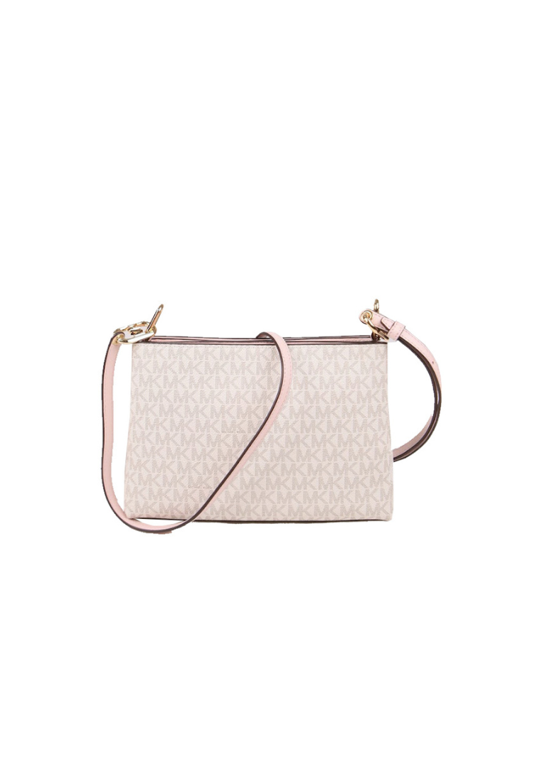 Michael Kors Medium Signature Trisha 35H1G9TC8B Crossbody Bag In Powder Blush Multi