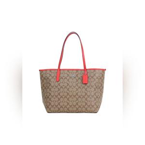 Coach Signature Canvas City Tote Bag In Miami Red CR5696