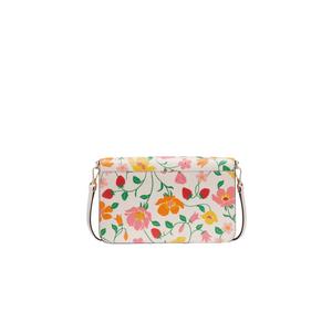Kate Spade Madison Strawberry Garden Printed Flap Convertible Crossbody Bag In Pink Multi KG735