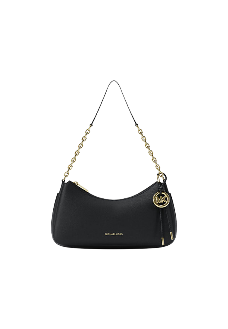 ( PREORDER ) Michael Kors Nolita Medium Pebbled Leather Chain Pochette In Black 32R6GY5W8L