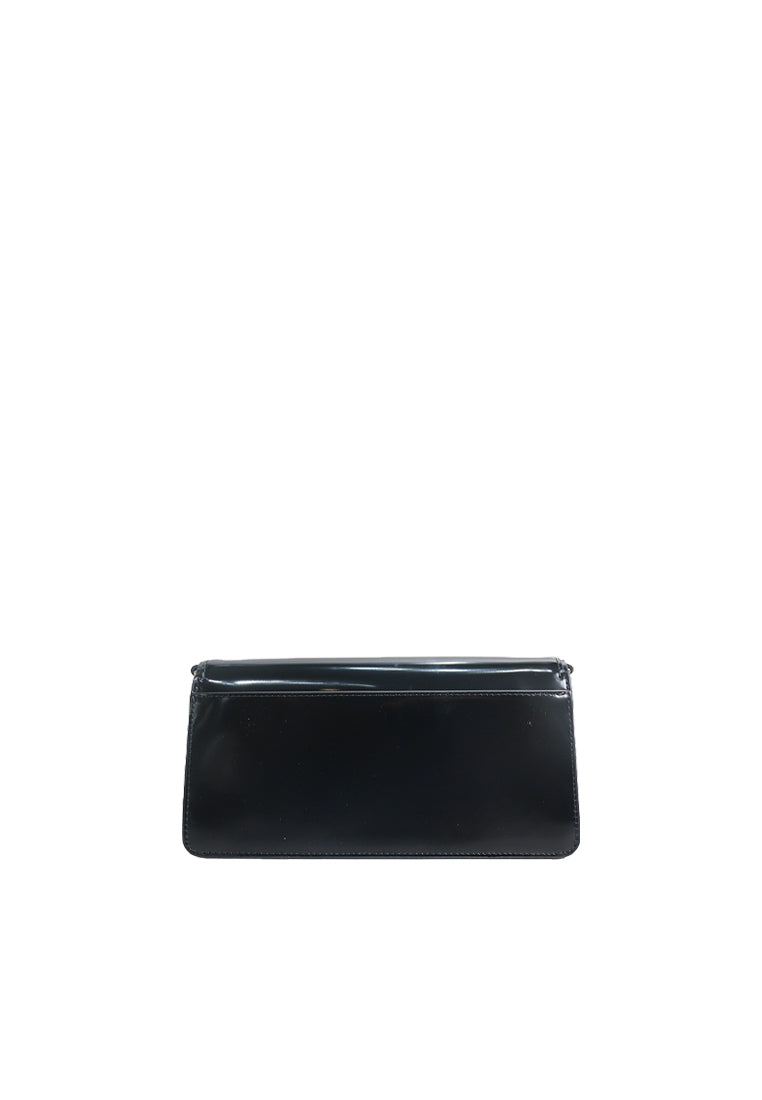Tory Burch Emerson Patent Shoulder Bag In Black 175656