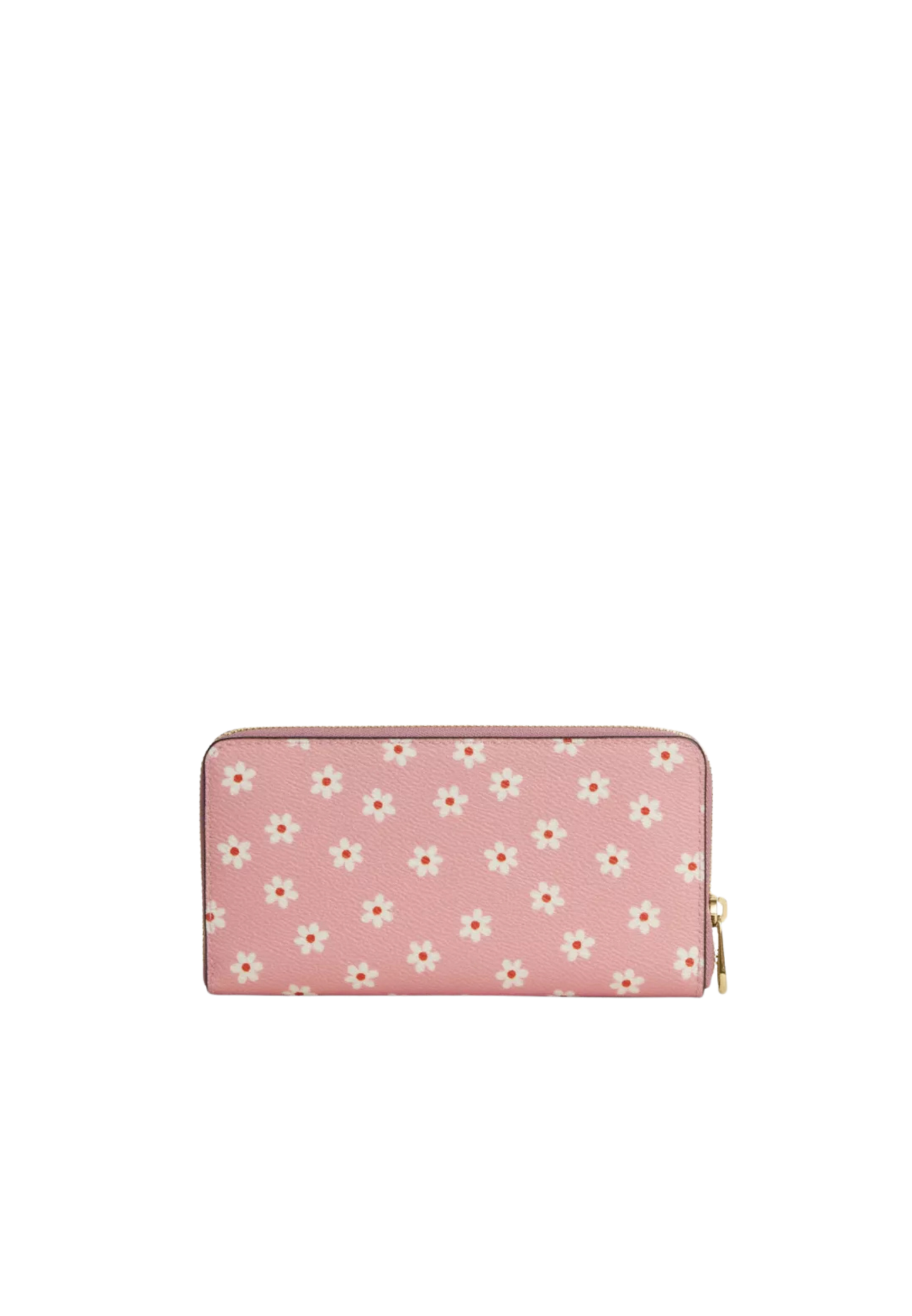 Coach Long Zip Around Wallet With Floral Print In Pink Multicolour CFD93