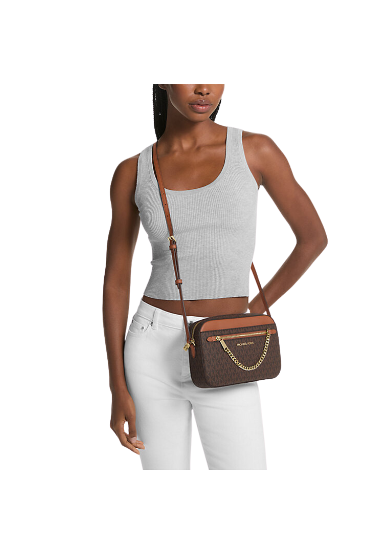 Michael kors large brown crossbody bag best sale