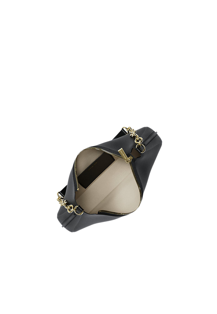 ( PREORDER ) Michael Kors Nolita Medium Pebbled Leather Chain Pochette In Black 32R6GY5W8L