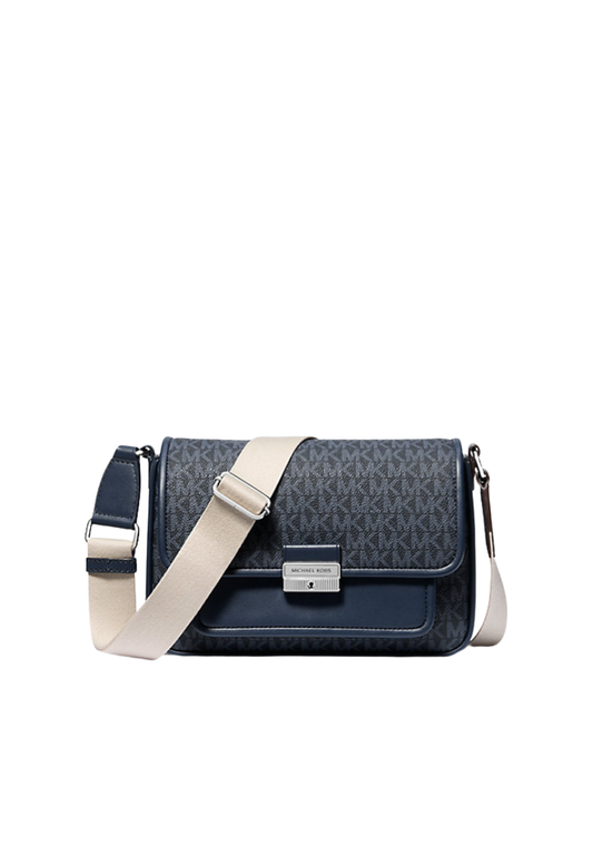 ( PREORDER ) Michael Kors Bradshaw Medium Signature Logo Messenger Bag In Admiral 35S5S2BM8B