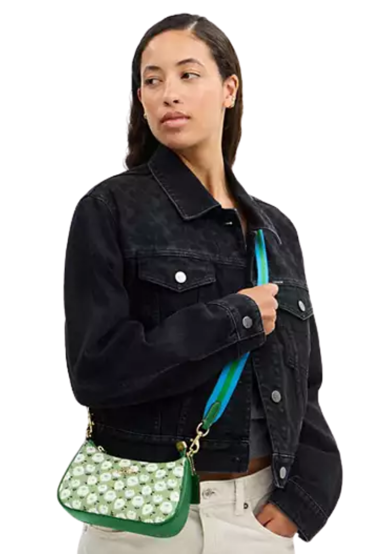( PREORDER ) Coach Teri Mini With Floral Print Crossbody Bag In Kelly Multi CBG84