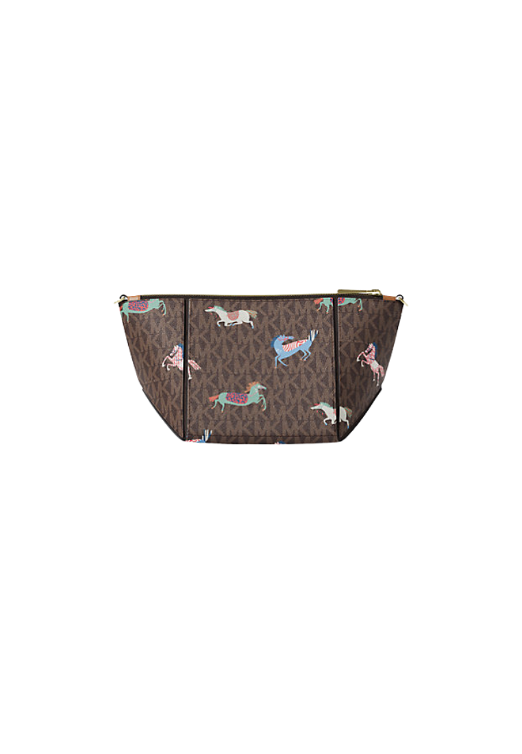 ( PREORDER ) Michael Kors Jordi Small Signature Logo Convertible Crossbody Bag In Brown Acorn 32R6G9JC1U