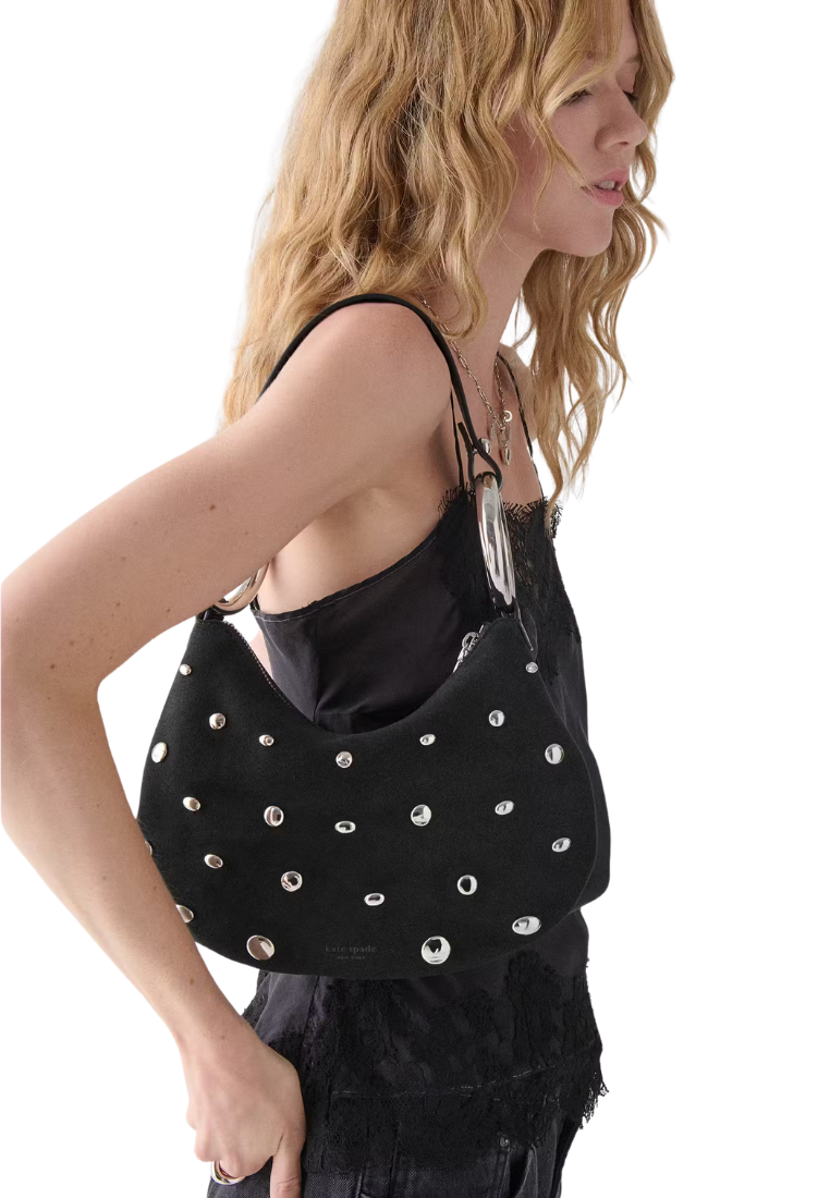 ( PREORDER ) Kate Spade The Studded Bangle Bag In Black KN799