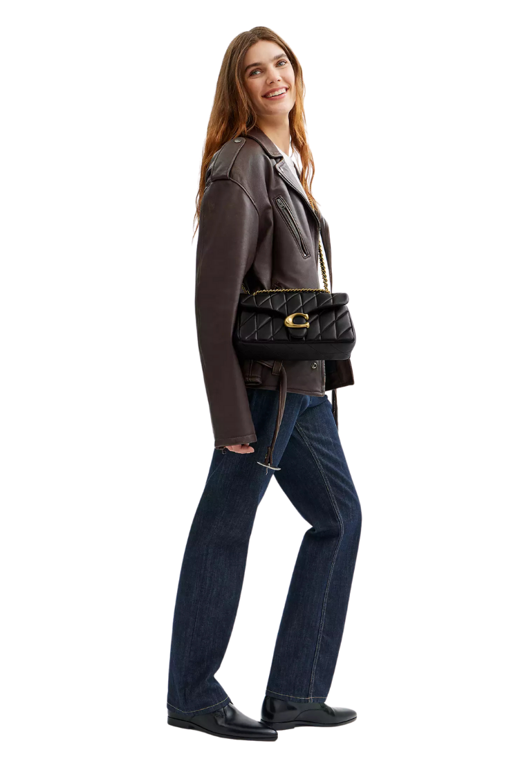 ( PREORDER ) Coach Tabby 26 In Signature Canvas Shoulder Bag In Tan Rust CI032