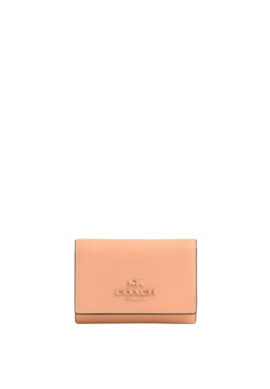 Coach Micro Wallet Trifold In Faded Blush CP260